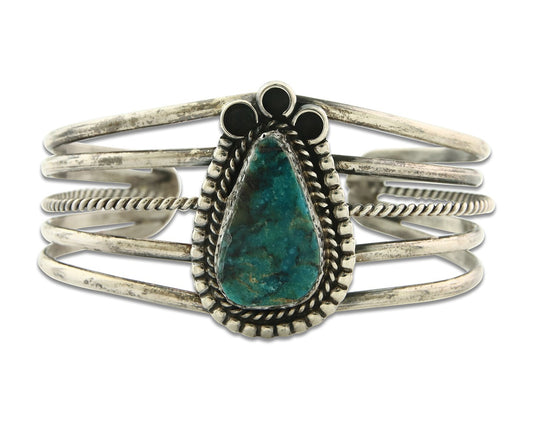 Vintage Navajo Bracelet 925 Silver Blue Turquoise Signed Kay Johnson