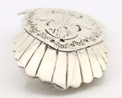 Women's Navajo Hair Clip Hand Stamped 925 Silver Artist Signed C Montoya C.80's