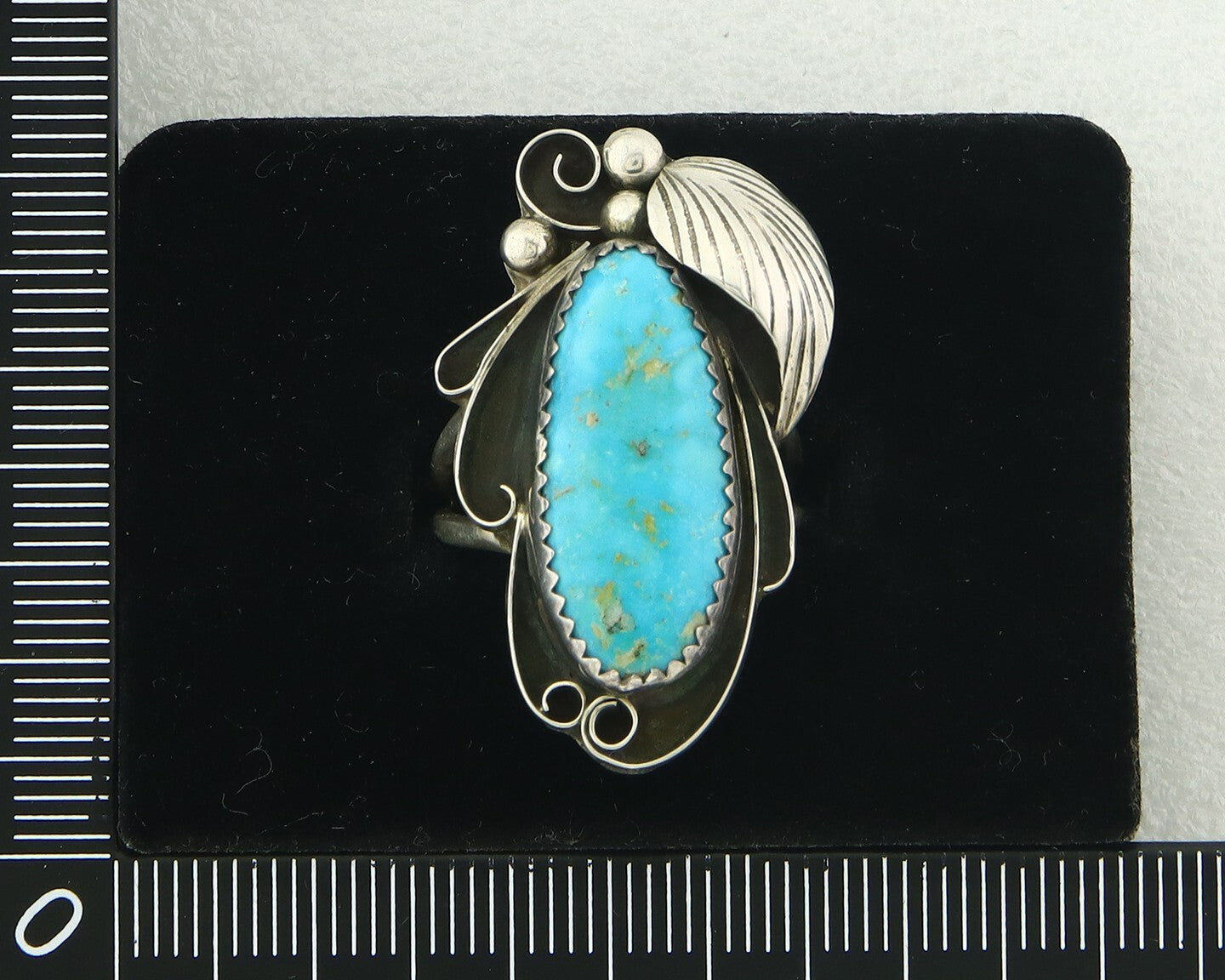 Vintage Navajo Ring Sterling Silver Authentic Turquoise Handmade Size 5.5