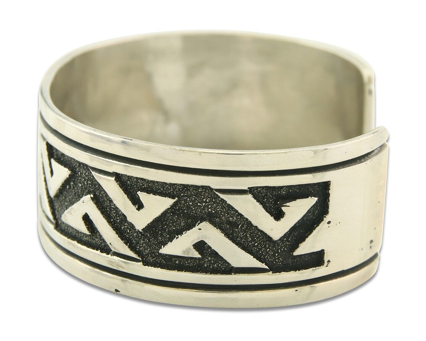 Navajo Bracelet 925 Silver Artist Signed Thomas Singer Cuff C.80's