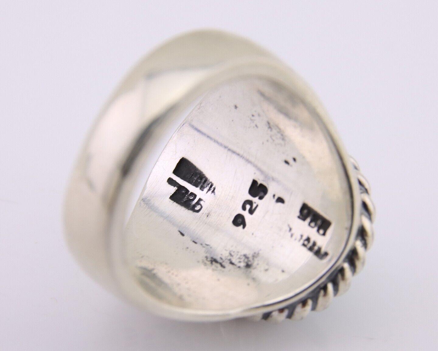 Navajo Ring 925 Silver Natural Blue Turquoise Native American Artist C.80's