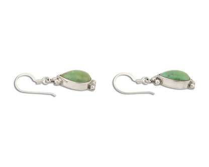 Navajo Dangle Earrings 925 Silver Natural Turquoise Native American Artist C80s