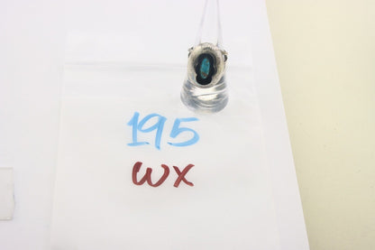 Navajo Ring 925 Sterling Turquoise Handmade Native Artist C.80's Size 8.25