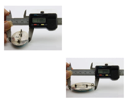 Navajo Pin Pendant 925 Silver Natural Blue Turquoise Artist signed DS C.80's