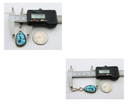 Navajo Necklace 925 Silver Blue Turquoise Artist Signed Tony Guerro C.80's
