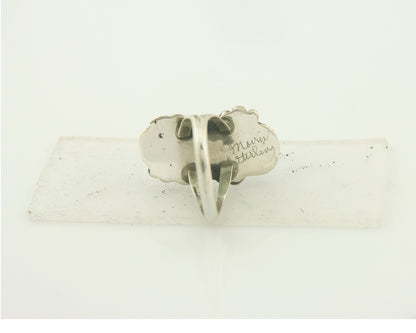 Vintage Navajo Ring 925 Sterling Natural Gemstones Signed Justin Morris Sz 9.0