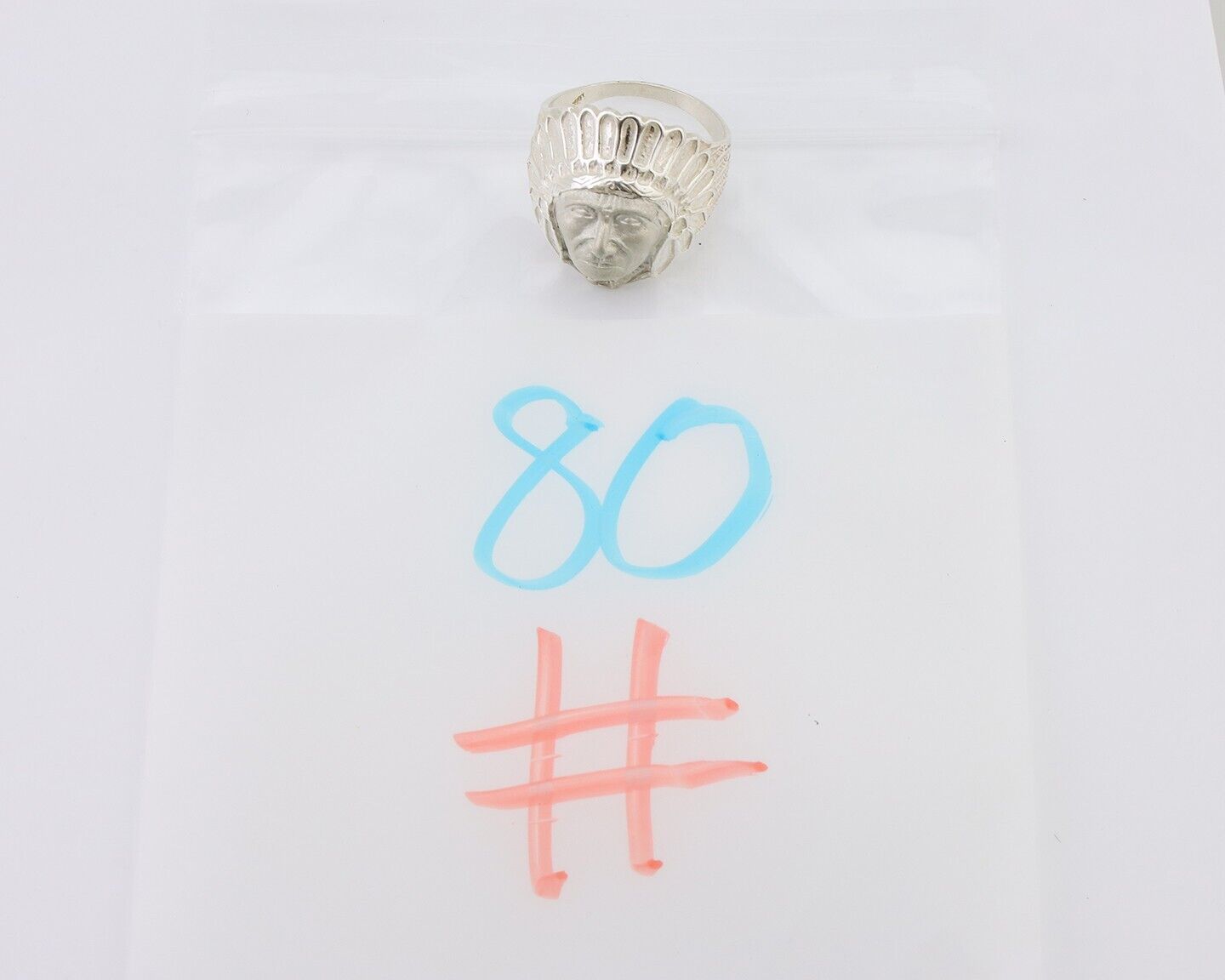 Indian Chief Ring 925 Sterling Silver SOLID CAST 925 STERLING SILVER Size 12