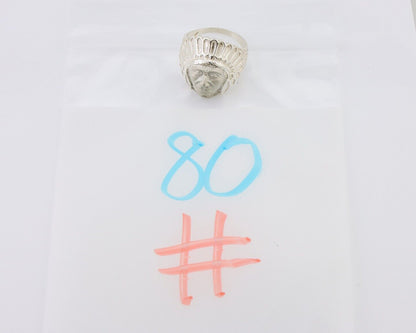 Indian Chief Ring 925 Sterling Silver SOLID CAST 925 STERLING SILVER Size 12