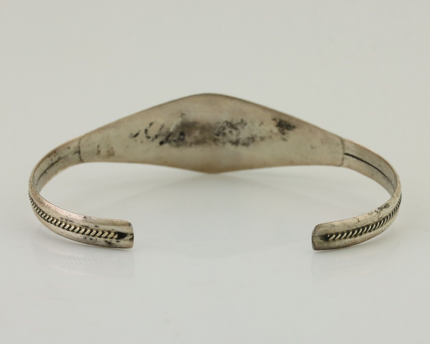 Navajo Bracelet 925 Silver Kingman Turquoise Native American Artist C.80's