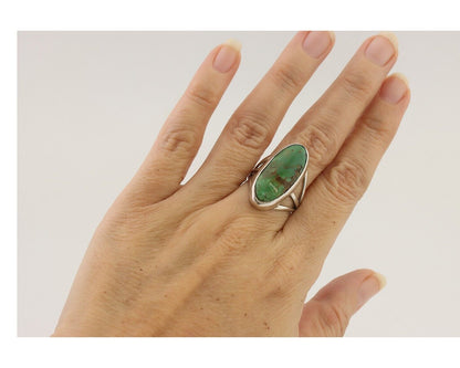 Navajo Ring 925 Silver Royston Turquoise Native American Artist C.80's