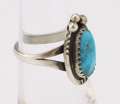 Navajo Handmade Ring 925 Silver Turquoise Native American Artist C.80's