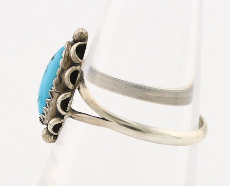 Navajo Ring 925 Silver Turquoise Artist Signed SkyStone Creations C.80's