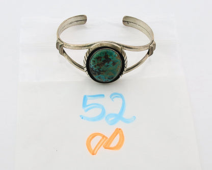 Navajo Cuff Bracelet Sterling Silver Vintage Turquoise Handmade Signed Sunrise