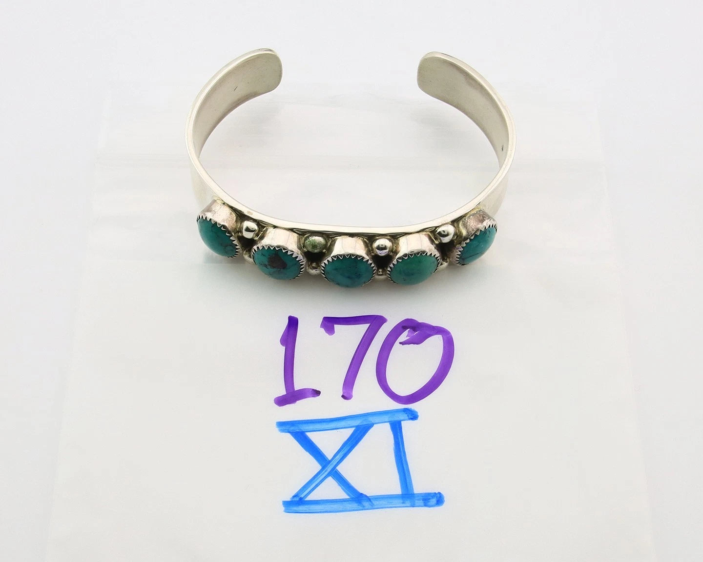 Navajo Cuff Bracelet Sterling Silver Turquoise Vintage Native Art Signed C Jones
