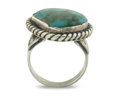 Navajo Ring 925 Sterling Royston Turquoise Artist Signed Sunset C.80's