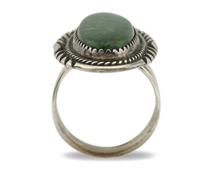 Navajo Ring .925 Silver Turquoise Signed M Begay C.1980's