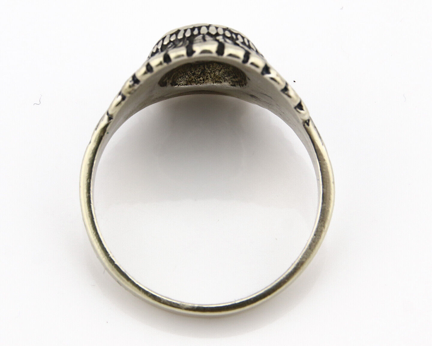 Navajo Warrior Chief Ring .925 Silver Artist Signed Wheeler C.80's Size 11.25