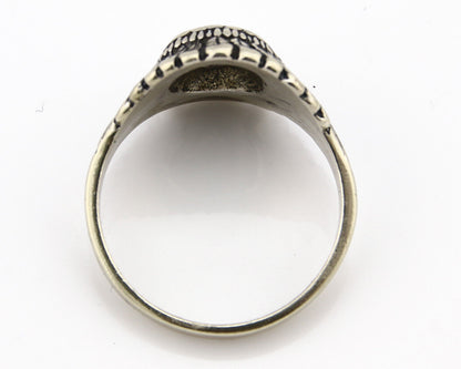 Navajo Warrior Chief Ring .925 Silver Artist Signed Wheeler C.80's Size 11.25