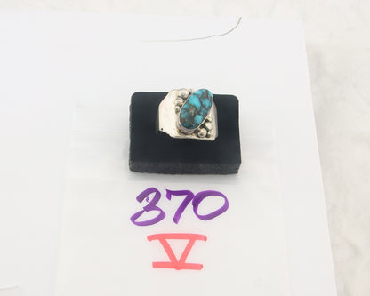 Vintage Navajo Ring 925 Sterling Authentic Turquoise Signed Sammy Begay Size 13