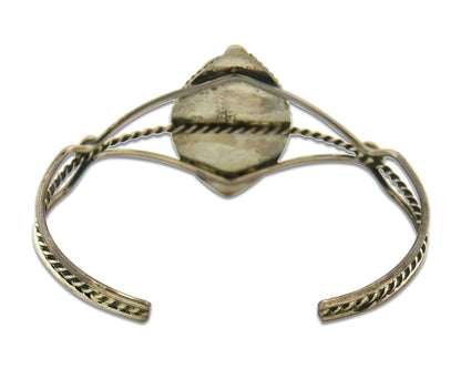 Navajo Bracelet 925 Silver Natural Blue Turquoise Native American Artist C.80s