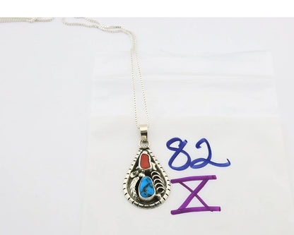 Navajo Necklace Sterling Authentic Gemstone Traditional Signed Teepee