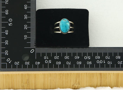 Vintage Navajo Ring Sterling Natural Gemstone Native Artist Size 6.5