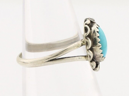 Navajo Ring 925 Silver Turquoise Artist Signed SkyStone Creations C.80's