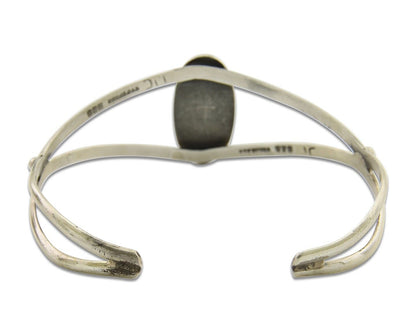 Navajo Cuff Bracelet 925 Silver Turquoise Cuff Artist Signed IJC C.80's