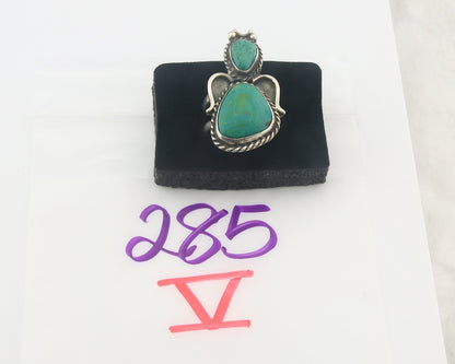Vintage Navajo Ring 925 Sterling Authentic Turquoise Artist Signed Size 10.5