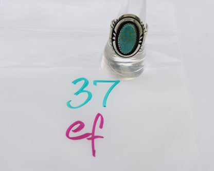 Navajo Ring 925 Silver Spiderweb Turquoise Signed William Denetdale Sz 8.0 C.80s