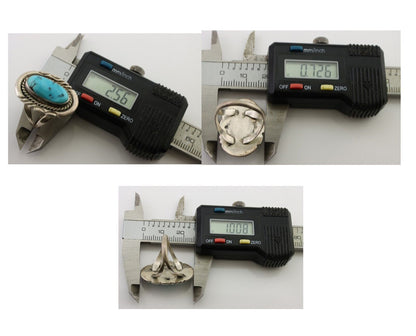 Navajo Turquoise Ring 925 Silver Handmade Native American Artist C.80's