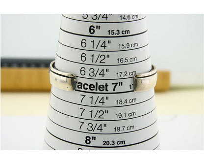 Navajo Bracelet 925 Silver Handmade Cuff Artist Signed Tom Billie C.80's