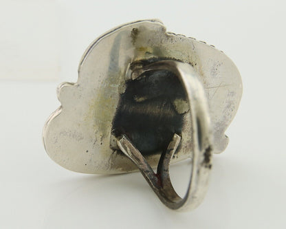 Navajo Handmade Ring 925 Silver Turquoise Native Artist C.80's