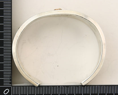 Navajo Bracelet 925 Silver & 12k Yellow Gold Filled Signed Justin Morris C.80's