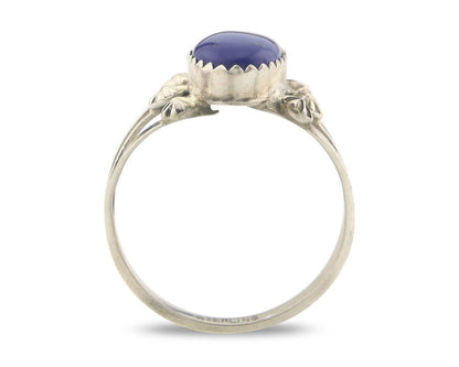 Navajo Ring 925 Sterling Natural Lapis Handmade Native Artist C.80's