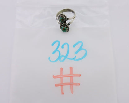 Navajo Ring 925 Silver Natural Turquoise Artist Signed Tom Willeto C.80's