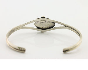 Navajo Handmade Bracelet 925 Silver Natural Blue Turquoise Native American C80s