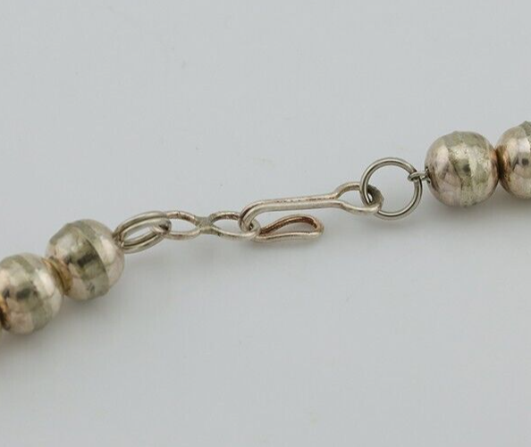 Navajo Squash Necklace 925 Silver Arizona Turquoise Signed Ben S C.80's