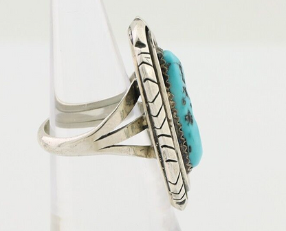 Navajo Ring 925 Silver Turquoise Native American Artist C.80's