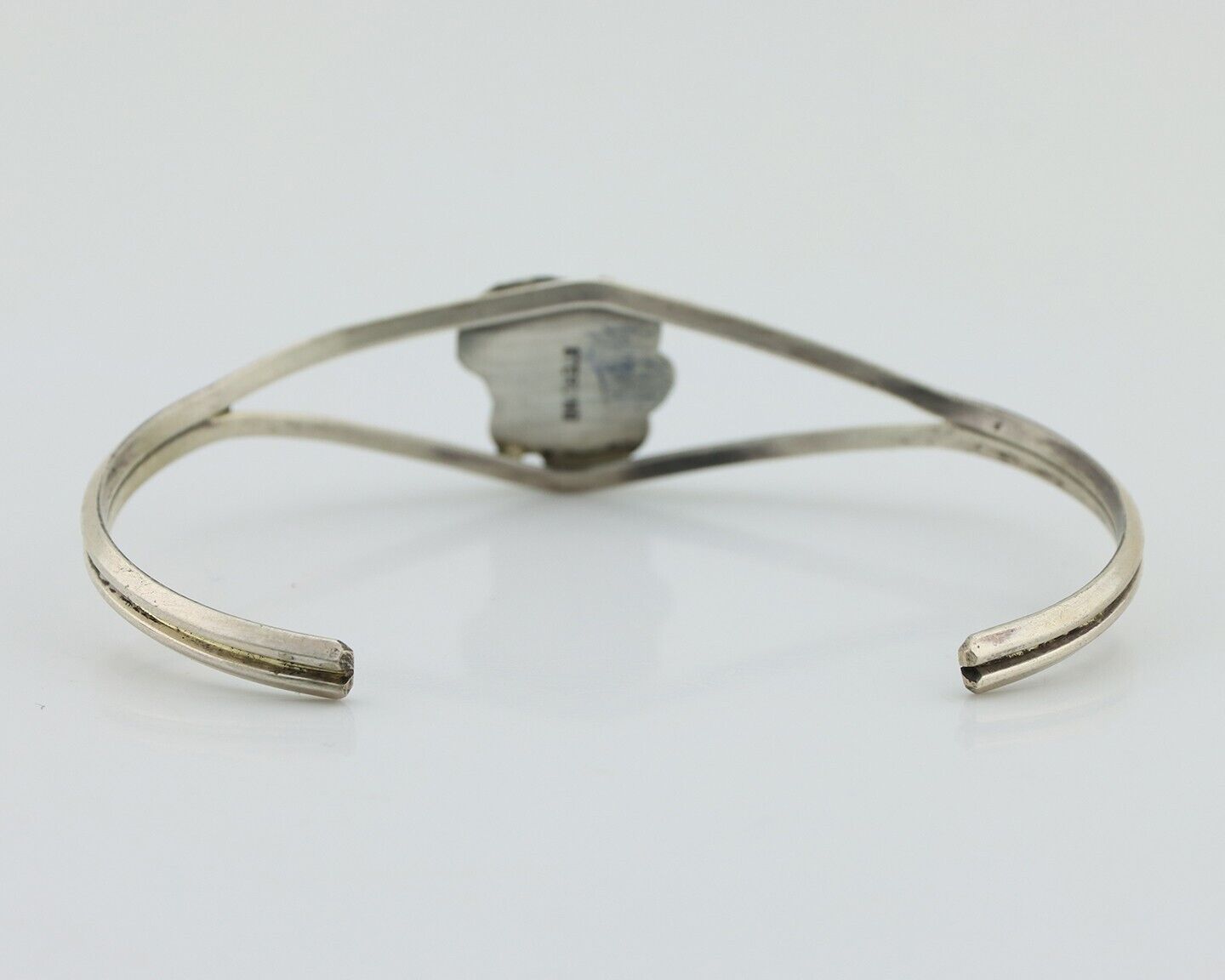 Navajo Bracelet 925 Silver Sleeping Beauty Turquoise Native American Artist C80s