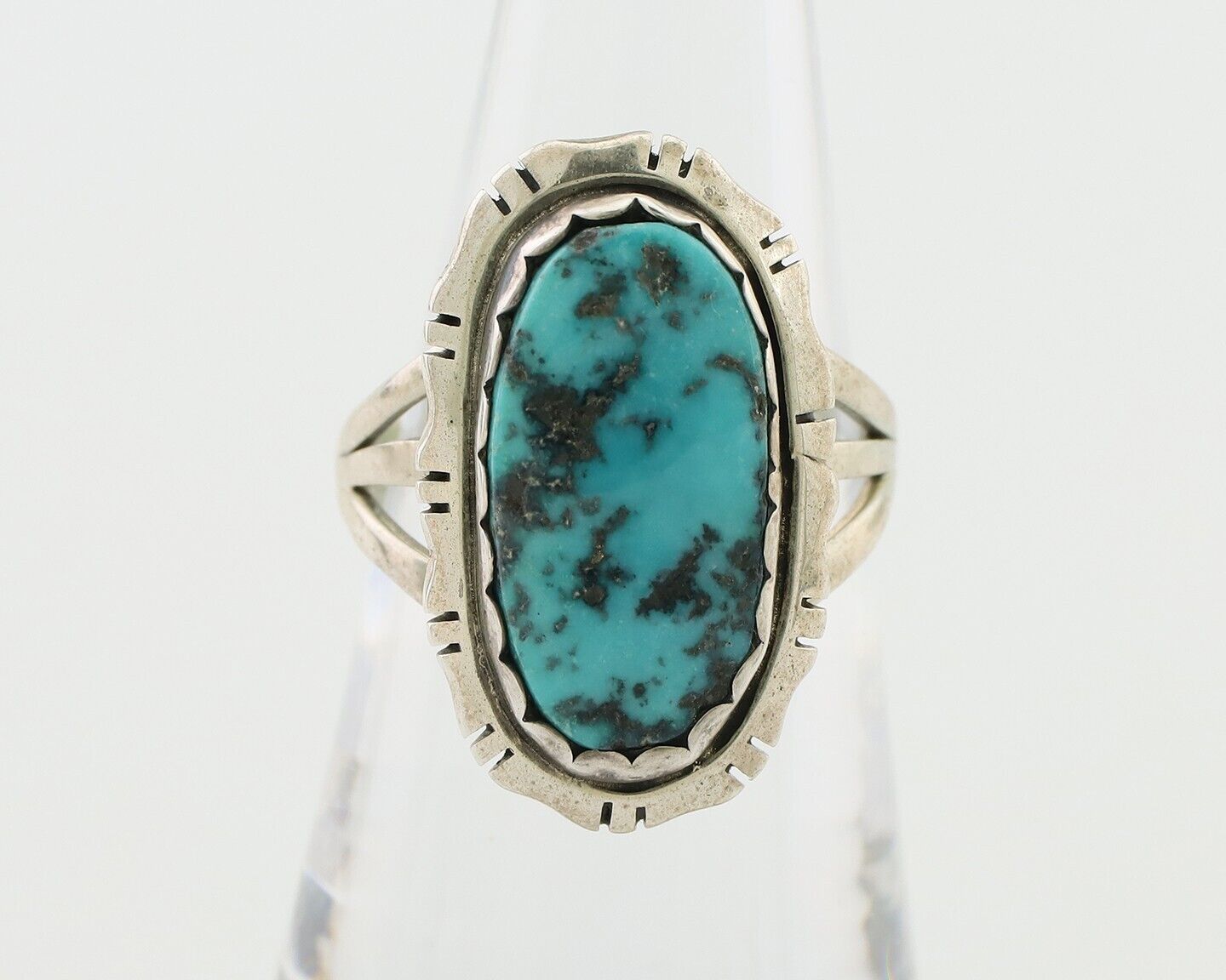 Navajo Ring 925 Silver Sleeping Beauty Turquoise Ben Boyd C.80's