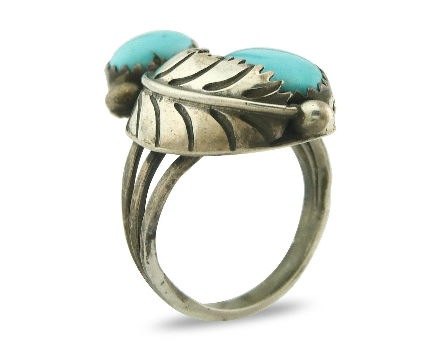 Vintage Navajo Ring 925 Sterling Silver Authentic Turquoise Size 6.5