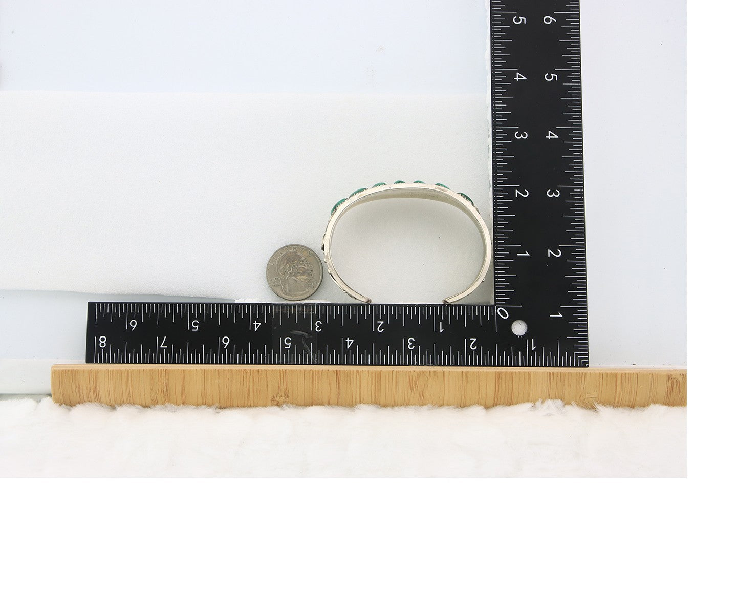 Navajo Cuff Bracelet Sterling Silver Natural Malachite Vintage Signed JM