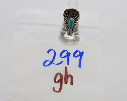 Navajo Ring 925 Silver Natural Turquoise Native American Artist Size 5.25
