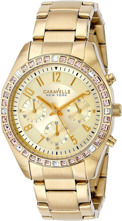 Caravelle New York 44L151 SS Analog Dress Modern Women's Watch Water Resistant