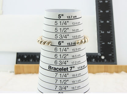 Navajo Twist Cuff Bracelet Sterling Silver Gold Authentic Vintage Native Artist