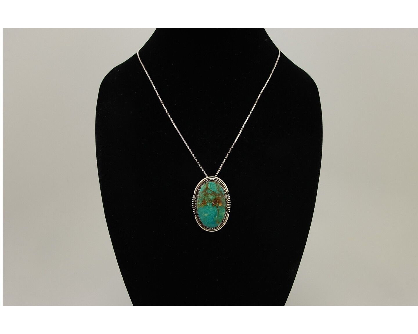 Navajo Necklace 925 Silver Blue Turquoise Artist Signed Doug Zachary C.80's