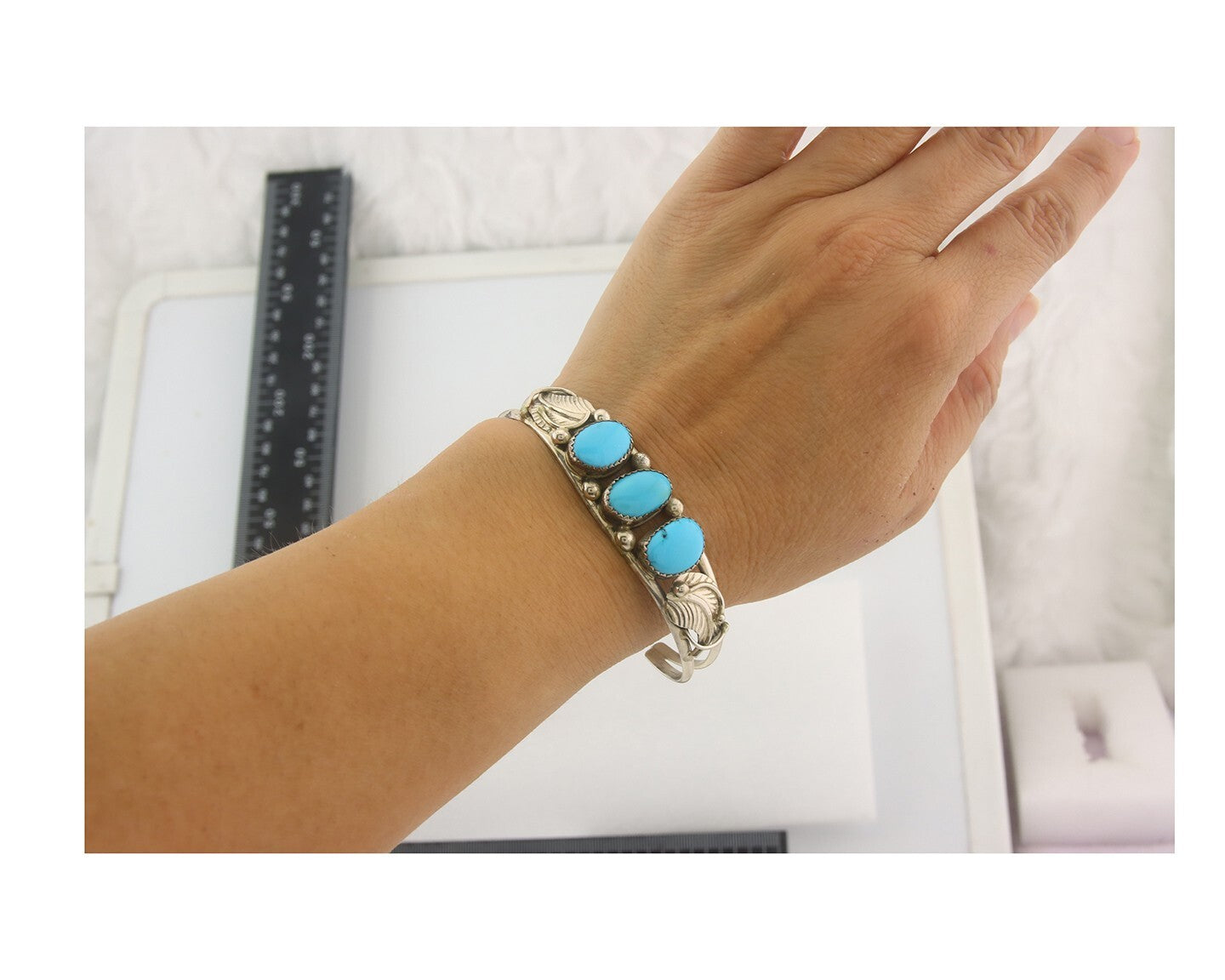 Vintage Navajo Bracelet 925 Silver Turquoise Traditional Handmade Authentic