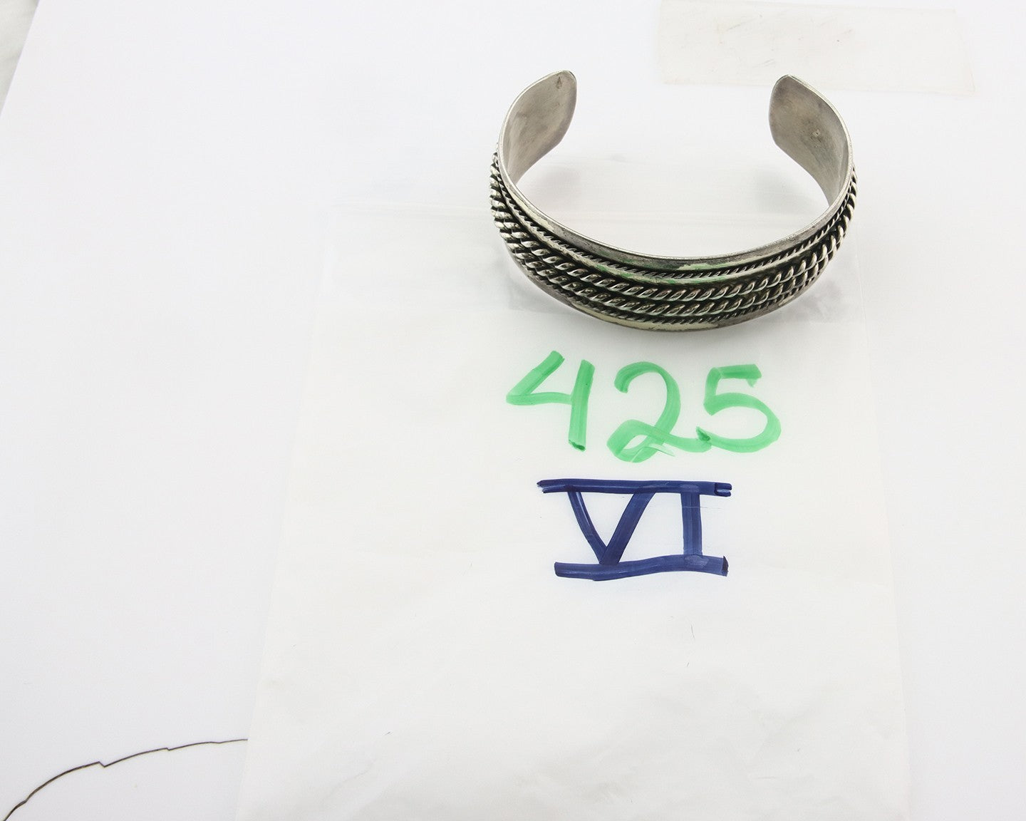 Vintage Navajo Bracelet 925 Silver Handmade Authentic Signed Bell Trading