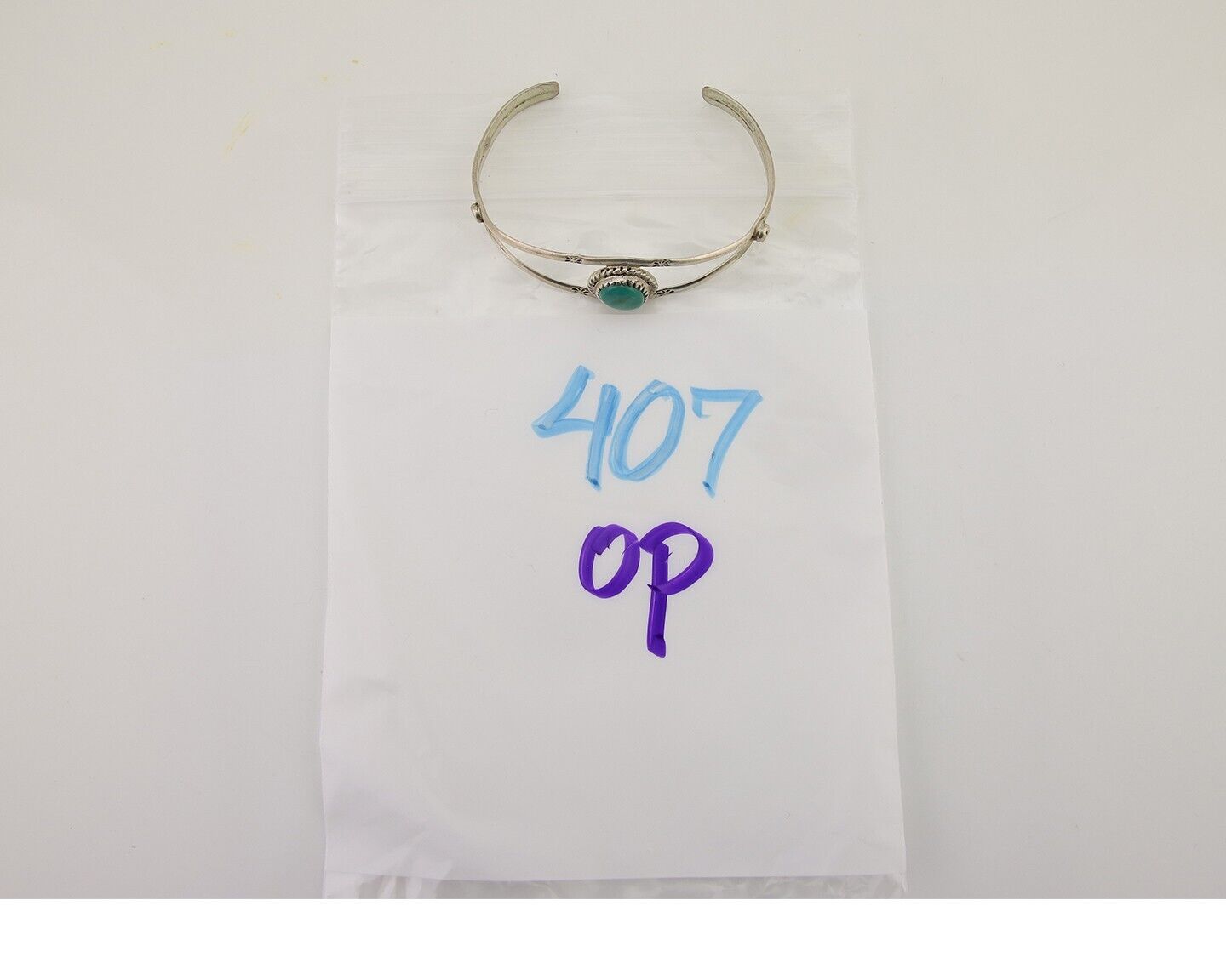 Navajo Hand Stamped Cuff Bracelet Turquoise 925 Silver Native American Artist